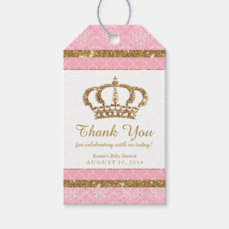 Little Princess Royal Pink Gold Gevor Tag Geschenkanhänger
