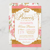 Little Princess Shabby Chic Floral Baby Dusche Einladung (Vorne/Hinten)