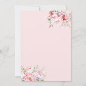 Little Princess, Swan Crown, Blumenkinderdusche Einladung (Rückseite)