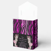 Little Princess Twins Baby Dusche Zebra Muster Geschenkschachtel (Geöffnet)