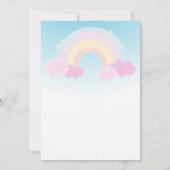 Little Princess Unicorn Farbenfroher Regenbogen Ge Einladung (Rückseite)