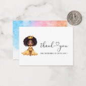 Little Princess Wassercolor Vielen Dank Mitteilungskarte (Vorderseite/Rückseite Beispiel)