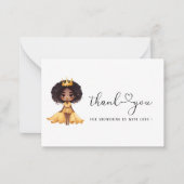 Little Princess Wassercolor Vielen Dank Mitteilungskarte (Vorderseite)