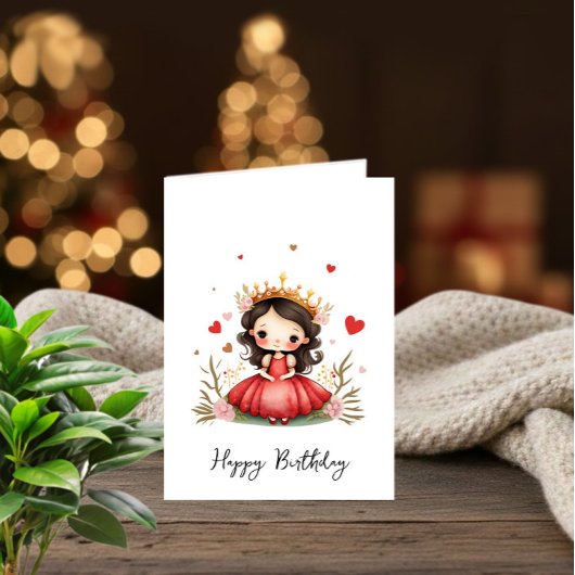 Little princess with red dress einladung