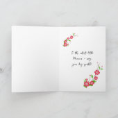 Little princess with red dress einladung (Innenseite)