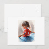Little Princess With Tiara,  Postkarte (Vorne/Hinten)