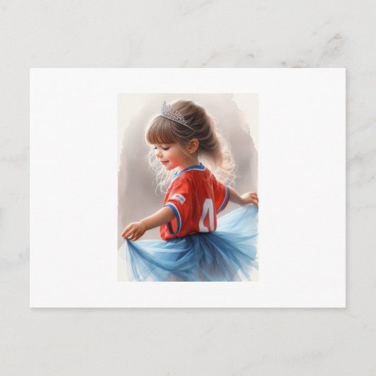 Little Princess With Tiara,  Postkarte (Vorderseite)