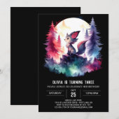 Little Printable Wolf Birthday Einladung (Vorne/Hinten)