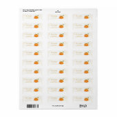 Little Pumkin Address Labels Fall Autmn Gold (Vorne)