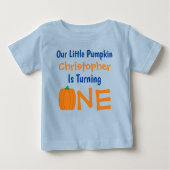 Little Pumpkin 1. Geburtstag Baby T - Shirt (Vorderseite)