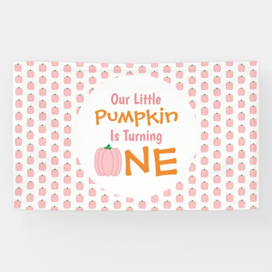 Little Pumpkin 1. Geburtstag Banner (Horizontal)