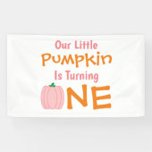 Little Pumpkin 1. Geburtstag Banner (Horizontal)