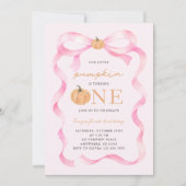 Little Pumpkin 1. Geburtstag Einladung (Vorderseite)