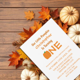 Little Pumpkin 1. Geburtstag Einladung