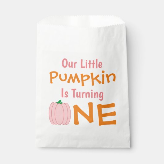 Little Pumpkin 1. Geburtstag Geschenktütchen (Vorderseite)