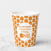Little Pumpkin 1. Geburtstag Pappbecher (Vorderseite)