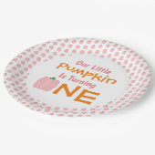 Little Pumpkin 1. Geburtstag Pappteller (Schrägansicht)