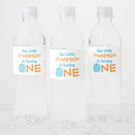 Little Pumpkin 1. Geburtstag Wasserflaschenetikett