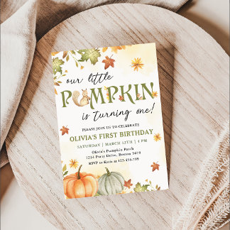 Little Pumpkin 1. Geburtstagsfeier Party Einladung