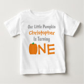Little Pumpkin 1st Birthday Baby T-Shirt (Vorderseite)