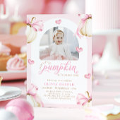 Little Pumpkin 1st Birthday Photo Invitation Einladung