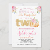 Little Pumpkin 2. Geburtstag Einladung (Vorderseite)