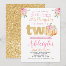 Little Pumpkin 2. Geburtstag Einladung