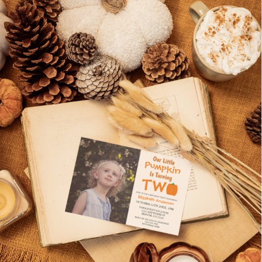 Little Pumpkin 2. Geburtstag Einladung