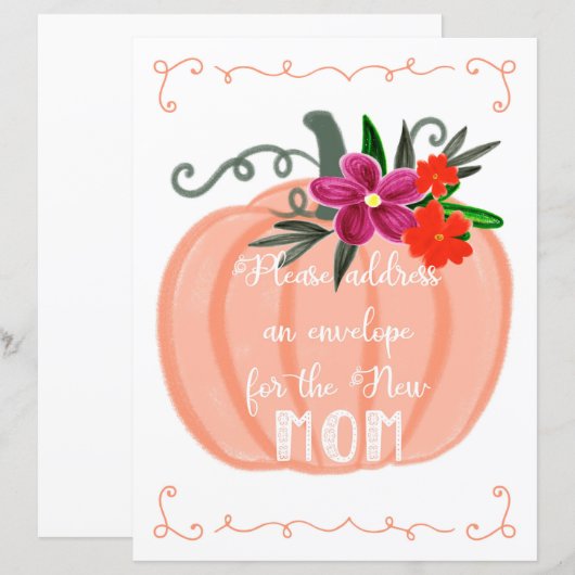 Little Pumpkin Address a Envelope (Vorne/Hinten)