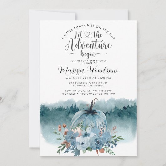 Little Pumpkin Adventure beginnt Schwangerschaft Ankündigung (Vorderseite)