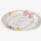 Little Pumpkin auf dem Weg Autumn Babydusche Pappteller (Schrägansicht)