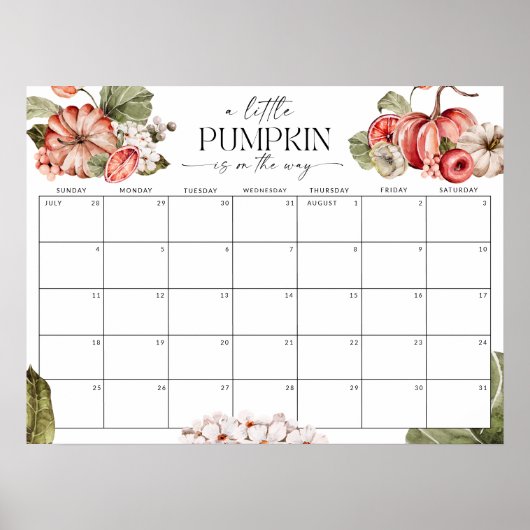 Little Pumpkin auf dem Weg Ratet den Fälligkeitsda Poster (Vorne)