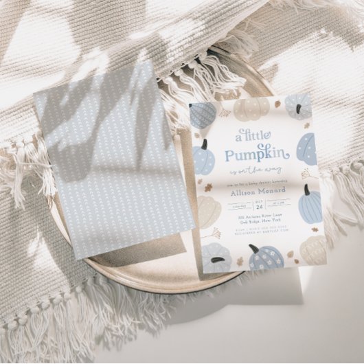 Little Pumpkin Autumn Baby Shower Einladung