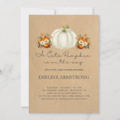 Little Pumpkin Autumn Country Fall Baby Shower Einladung (Vorderseite)
