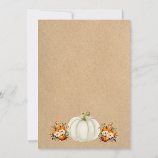 Little Pumpkin Autumn Country Fall Baby Shower Einladung (Rückseite)