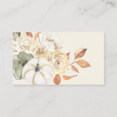 Little Pumpkin Autumn Diaper Raffle Baby Dusche Begleitkarte (Rückseite)