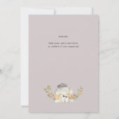 Little Pumpkin Autumn Elephant Boy Baby Shower Einladung (Rückseite)