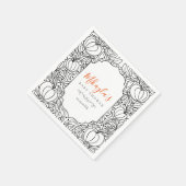 Little Pumpkin Autumn Halloween Baby Shower Serviette (Ecke)