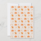 Little Pumpkin Autumn Herbst Babydusche Dankeskarte (Rückseite)