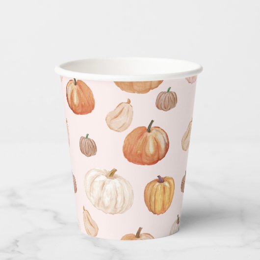 Little Pumpkin Autumn Herbst Babydusche Pappbecher (Vorderseite)