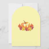 Little Pumpkin Autumn Leaves Fall Baby Shower Einladung (Rückseite)