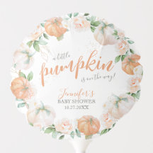 Little Pumpkin Autumn Watercolor Gold Baby Dusche