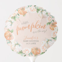 Little Pumpkin Autumn Watercolor Gold Baby Dusche