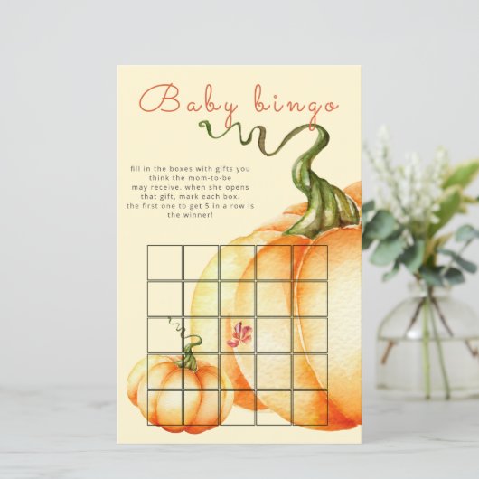 Little Pumpkin Baby Bingo (Stehend Vorderseite)