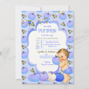 Little Pumpkin Baby Boy Dusche Light Blonde Einladung