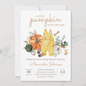 Little Pumpkin Baby Clothes Kinderdusche Einladung (Vorderseite)