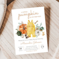 Little Pumpkin Baby Clothes Kinderdusche Einladung