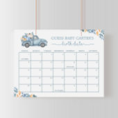 Little Pumpkin Baby Due Date Calendar Game Sign Poster