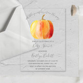 Little Pumpkin Baby Dusche Acryleinladungen