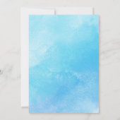 Little Pumpkin Baby Dusche Blue Watercolor Einladung (Rückseite)